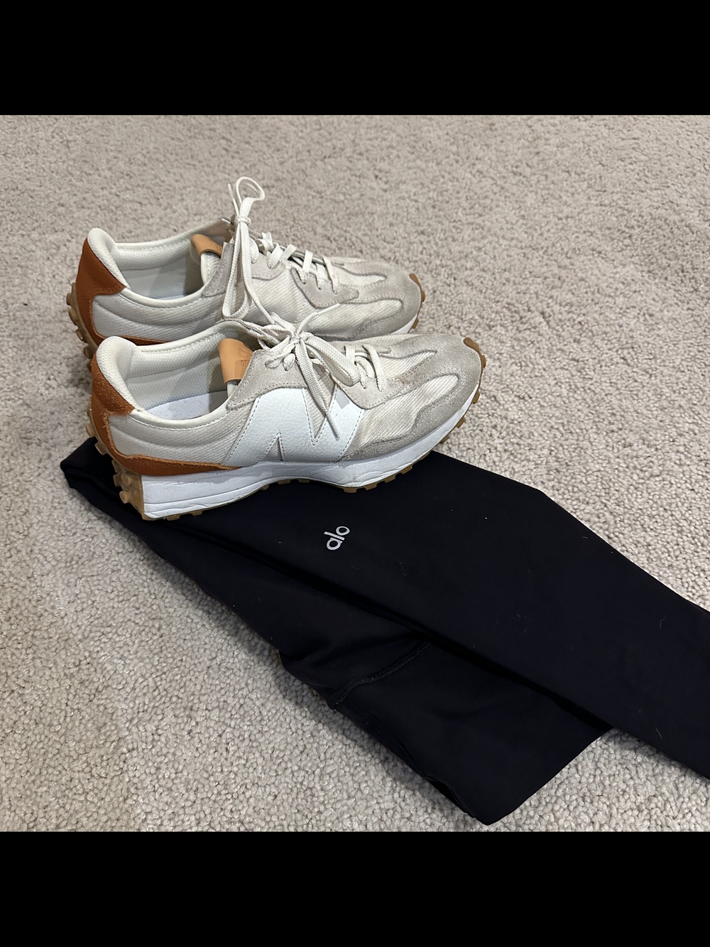 New Balance Tan + Rust Athletic Sneaker